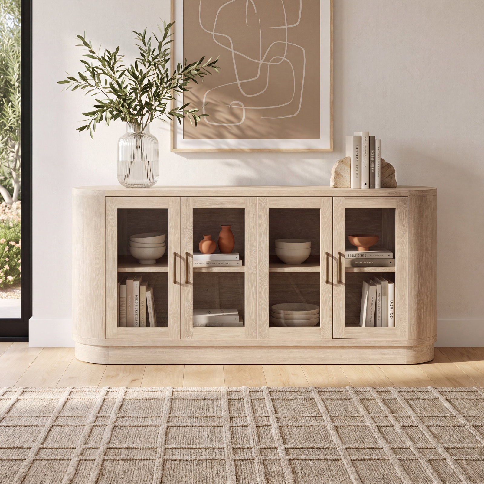 Vander 78" Sideboard, White Wash