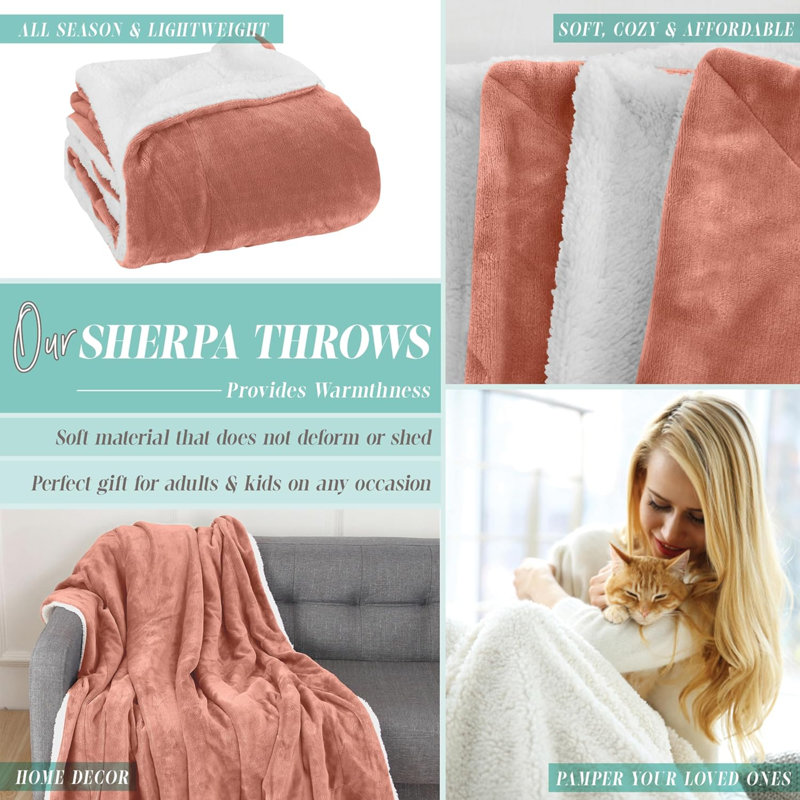 Weighted Throw Blanket, Coral