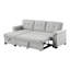 Canapé-lit modulaire réversible en lin gris clair 84 po Hunter-721583089