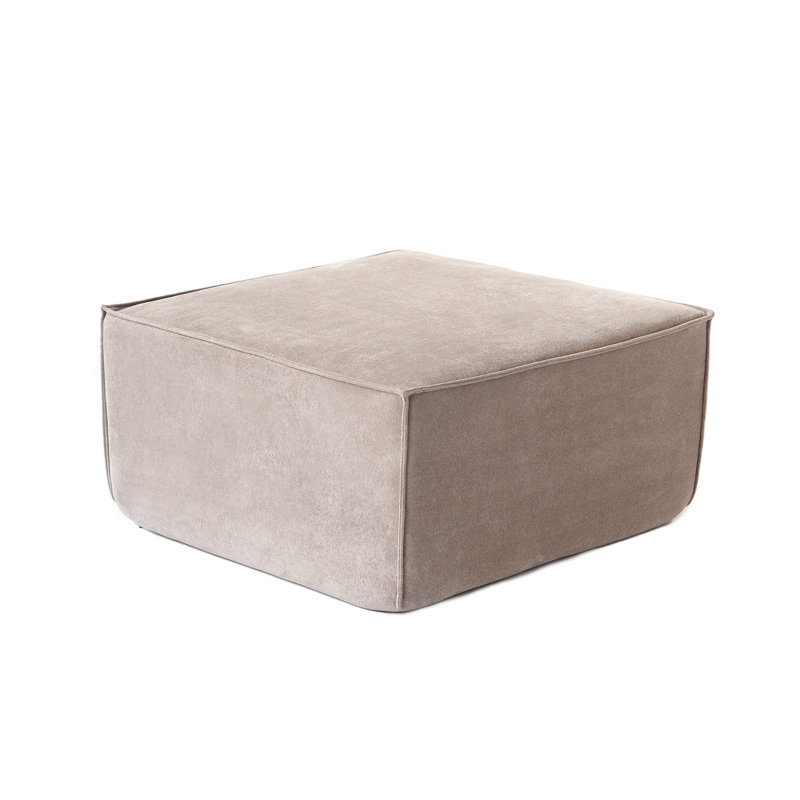 Canapé modulaire rembourré avec repose-pieds, Brun