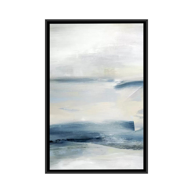 " Drifting Tides I ", 26" H x 18" W x 1.5" D, Black Framed Canvas, No Mat