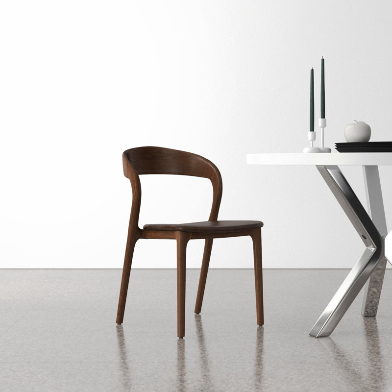 Kayla Leather Dining Chair, Sonoma Coco Top Grain Leather, Walnut