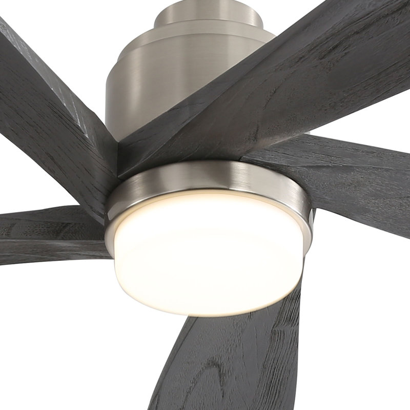 Damecia 52'' Ceiling Fan with LED Lights, Gray