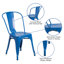 Commercial GradeMetal Indoor-Outdoor Stackable Chair-984495320