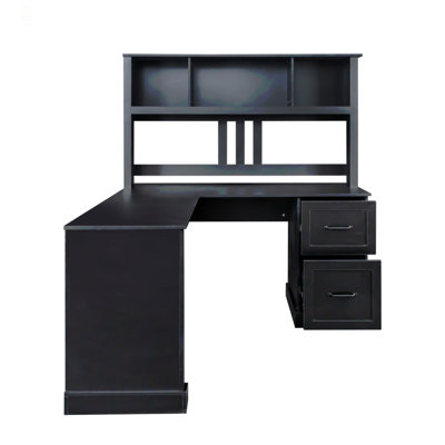 Bureau d'ordinateur à domicile avec huche