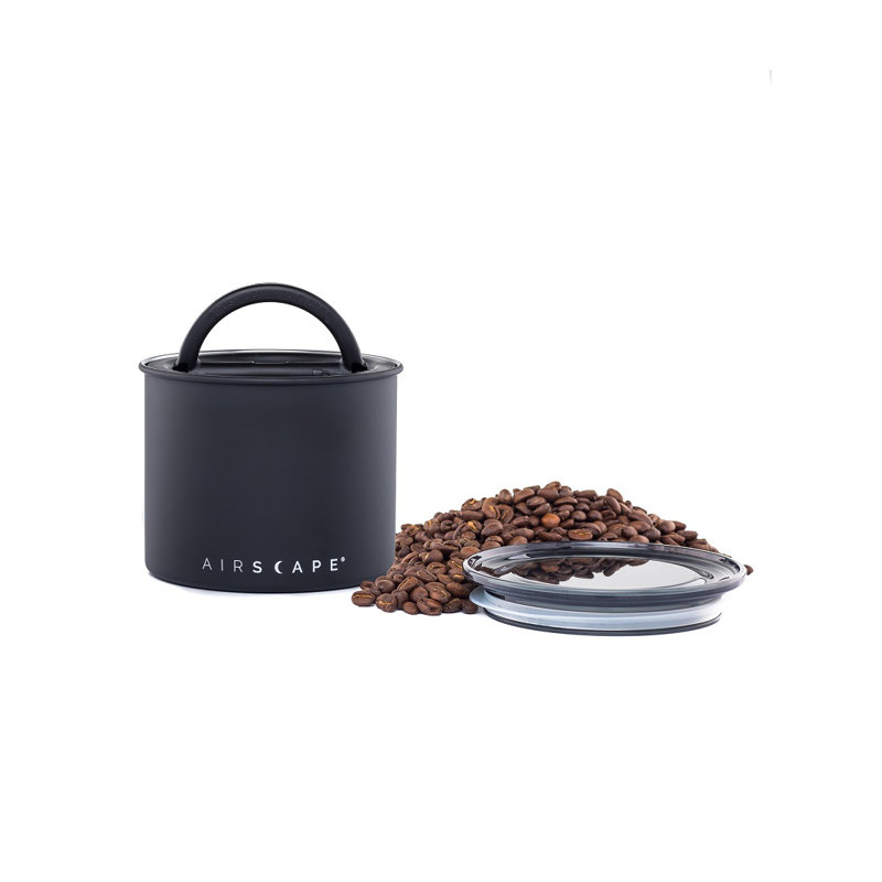 Matte Black Stainless Steel 4" Food Storage Canister