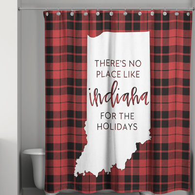 Il n’y a pas d’espace comme indiana pour le rideau de douche simple des fêtes Brianne