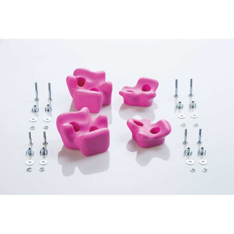 Plastic Climbing Rocks, Pink