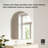 Hubba Arched Wall Mirror with Metallic Frame for Bathroom, Entryway, Living Room-90869659