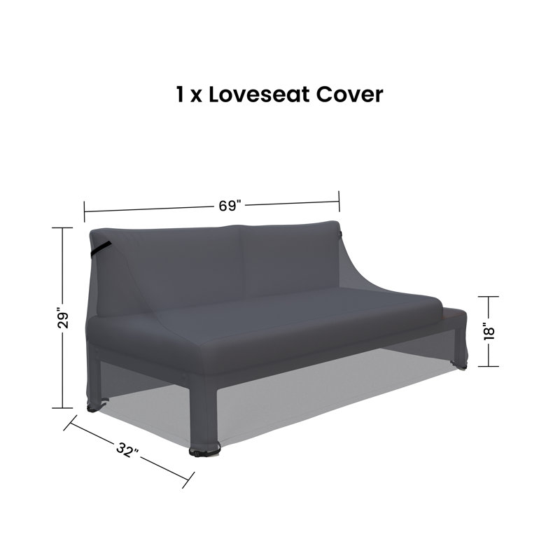 Brix 67.8'' Wide Straight Aluminum Loveseat Cover