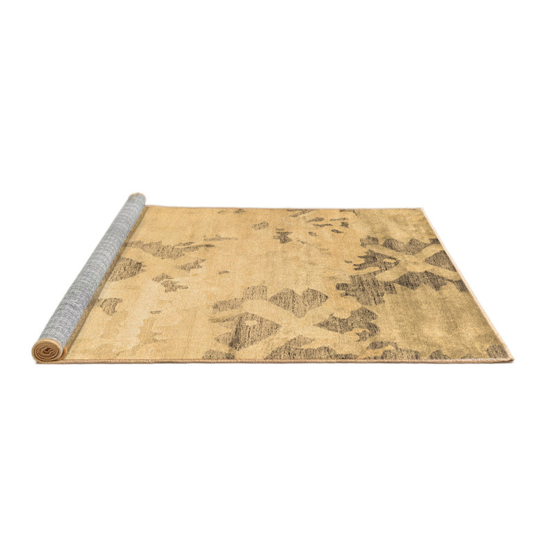 Washable Abstract Indoor Rug, Square 3'