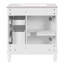 Meuble-lavabo de 30 po avec lavabo en céramique, tiroirs de rangement et tablette réglable - Design rétro pour petits meubles-1676934043