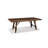 Huell Extendable Solid Wood Top Metal Base Dining Table