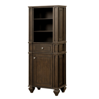 Lark Manor Arbesa Solid Wood Freestanding Linen Cabinet & Reviews 