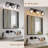 24'' 3-Light Black Dimmable Vanity Light With Crystal Shade