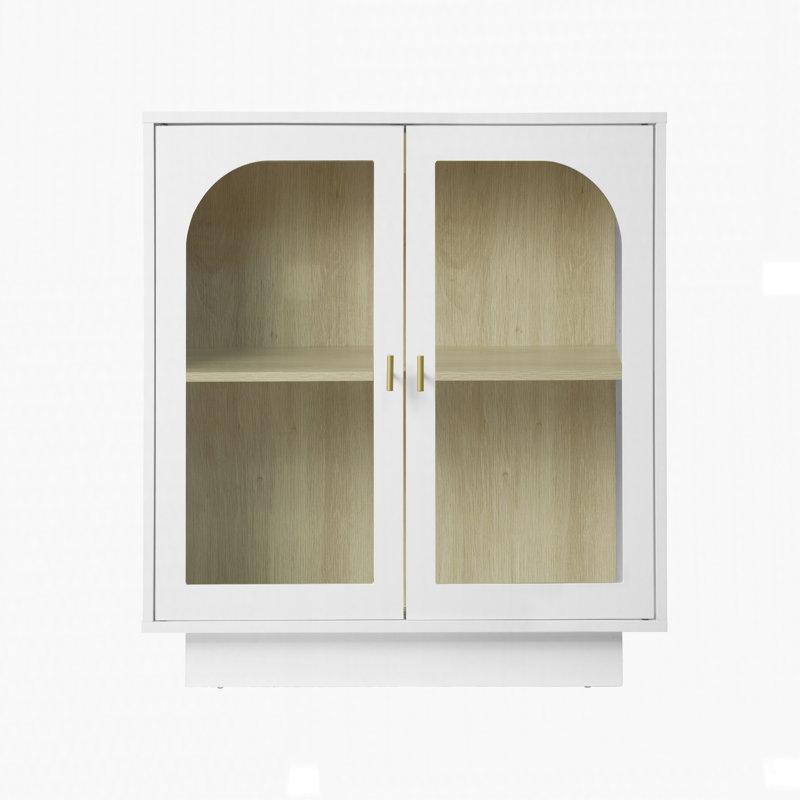 Storage Cabinet with 2 Acrylic Door, White