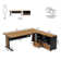 Forris L-Shaped Metal Base Executive Desk