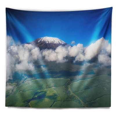 Tapisserie de kilimanjaro murale vue aérienne landscape