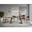 Glass Top Solid Wood Base Dining Table