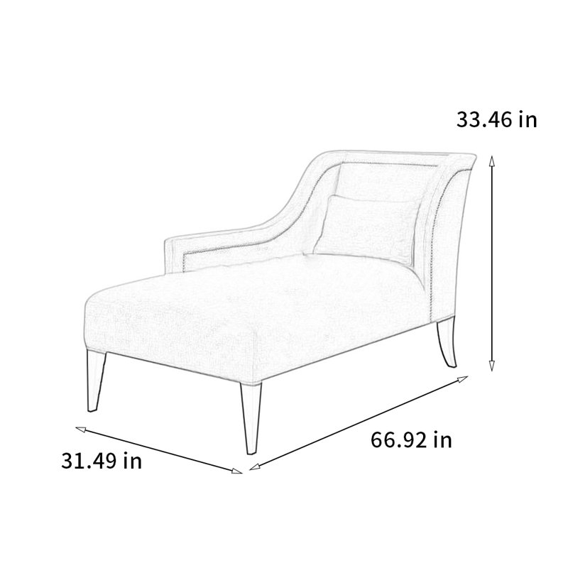 Chaise en pin élégante, luxueuse et confortable, Orienté à droite