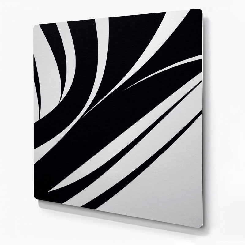 Minimalisme 80, art mural gris en métal, H 32 po x l 32 po