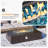 Dzmitry 56-Inch Rectangular Iron Propane Outdoor Fire Pit Table with Tank Cover, Lid, Rain Cover and Wind Guard-788786755