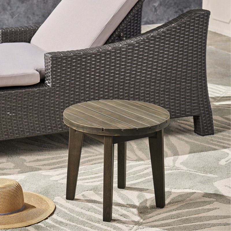 Table d'appoint 16 po Rustic, Gris
