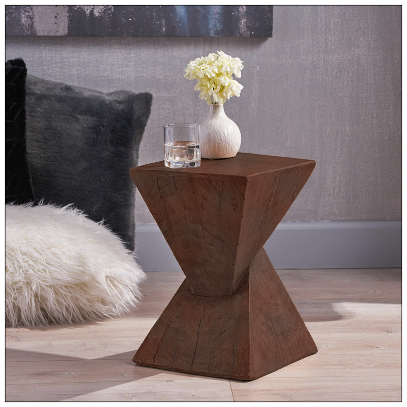 TABLE D'APPOINT GEOMETRIC MGO, COULEUR BRUN FONCÉ, Marron foncé