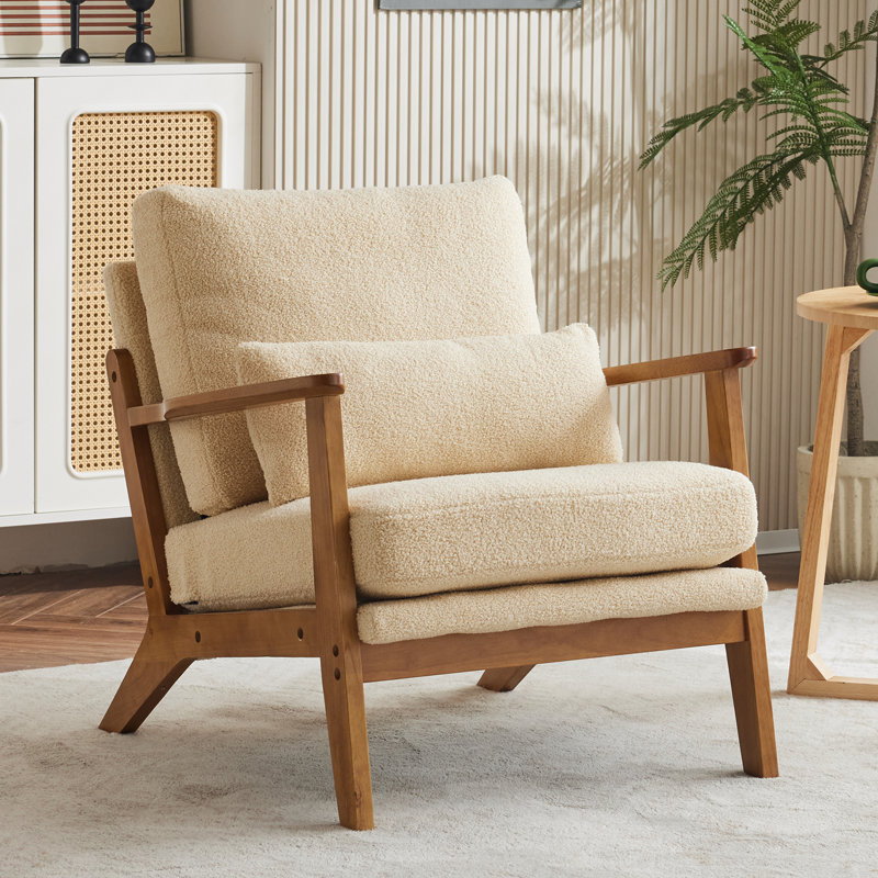 Upholstered Armchair, Yellow Velvet