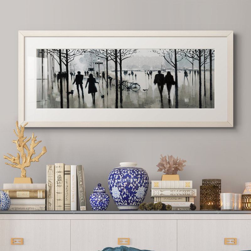Peinture sur papier encadrée