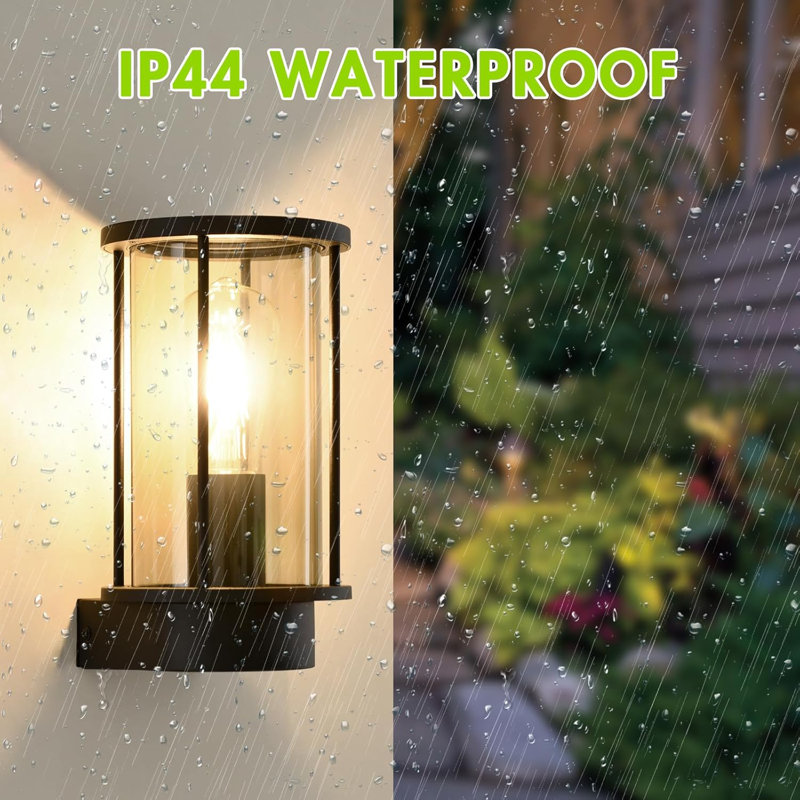 Matte Black 25.4cm H Outdoor Sconce