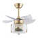 Xavious 23 Inch 3-Color Gold Ceiling Fan LED Light with Remote Control