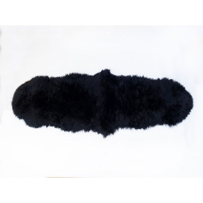 Renae Solid Colour Sheepskin Hand Woven 55cm X 180cm Area Rug
