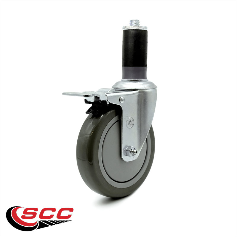 Locking Caster Replacement, Black/Gray