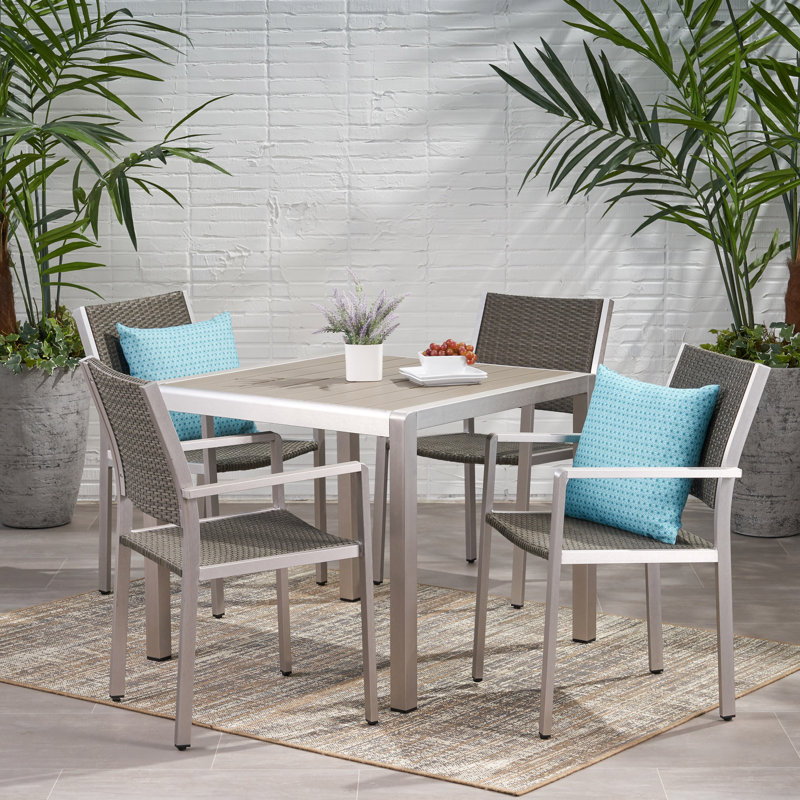 Smithson 4 - Person Patio Dining Set with Square Table