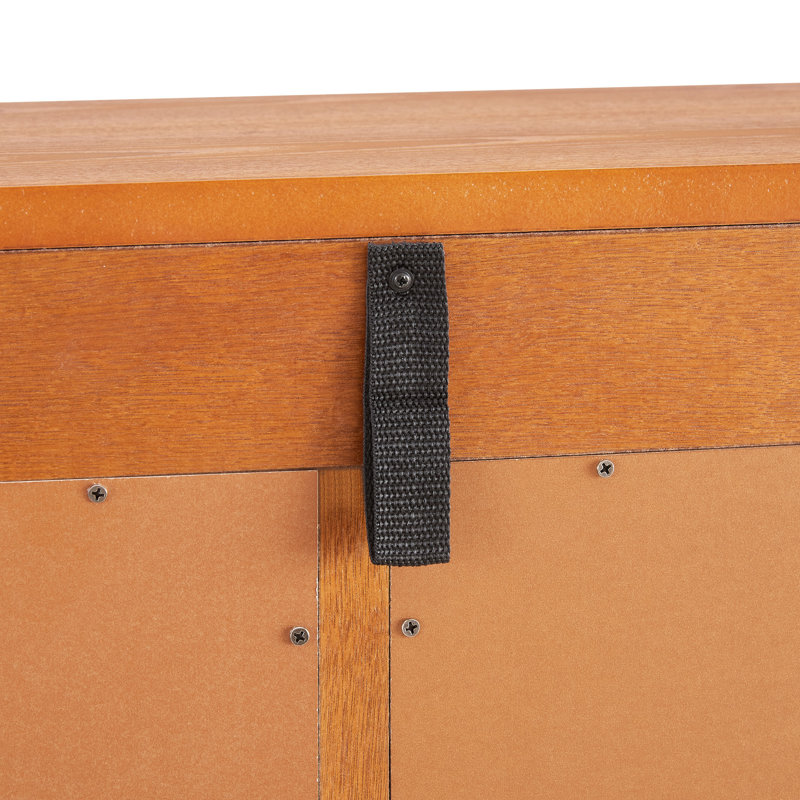 Armoire moderne en chêne avec tablettes lumineuses - 2 portes, 1 tiroir, tiroir à vin lumineux en chêne réglable