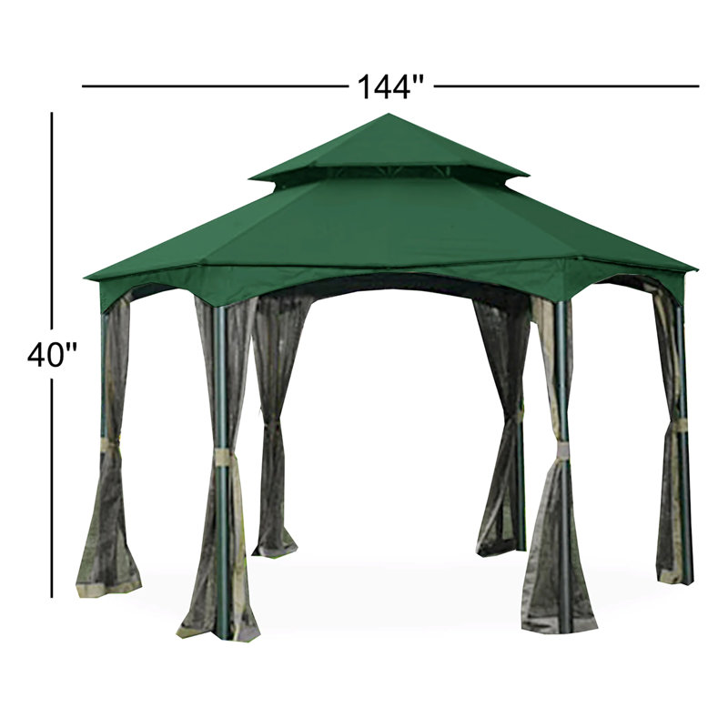 Auvent de remplacement pour abri de jardin, Vert, Tissu Riplock 350