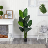 Faux Banana Leaf Tree in Pot Liner