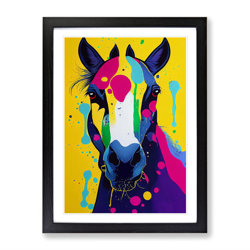 Horse No.4 - Framed Print, Black, 64cm H x 46cm W x 2cm D