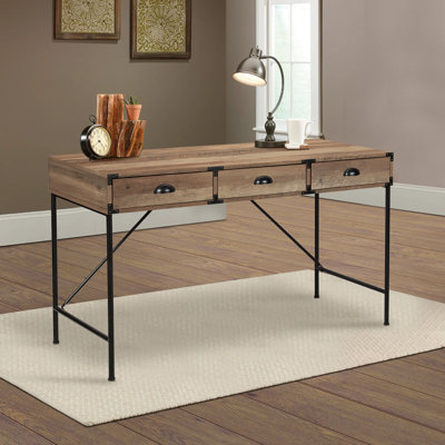 Wycombe 47'' Wood Grain Desk with Drawers