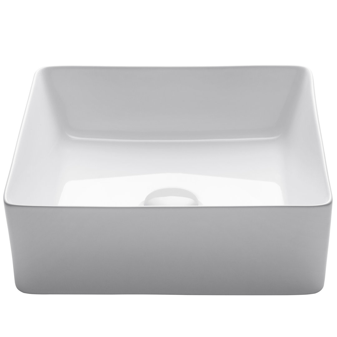Thin ceramics Square Vessel Bathroom Sink Kraus