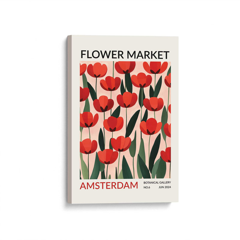 Amsterdam Flower Market I, Toile tendue, H 12 po x l 8 po