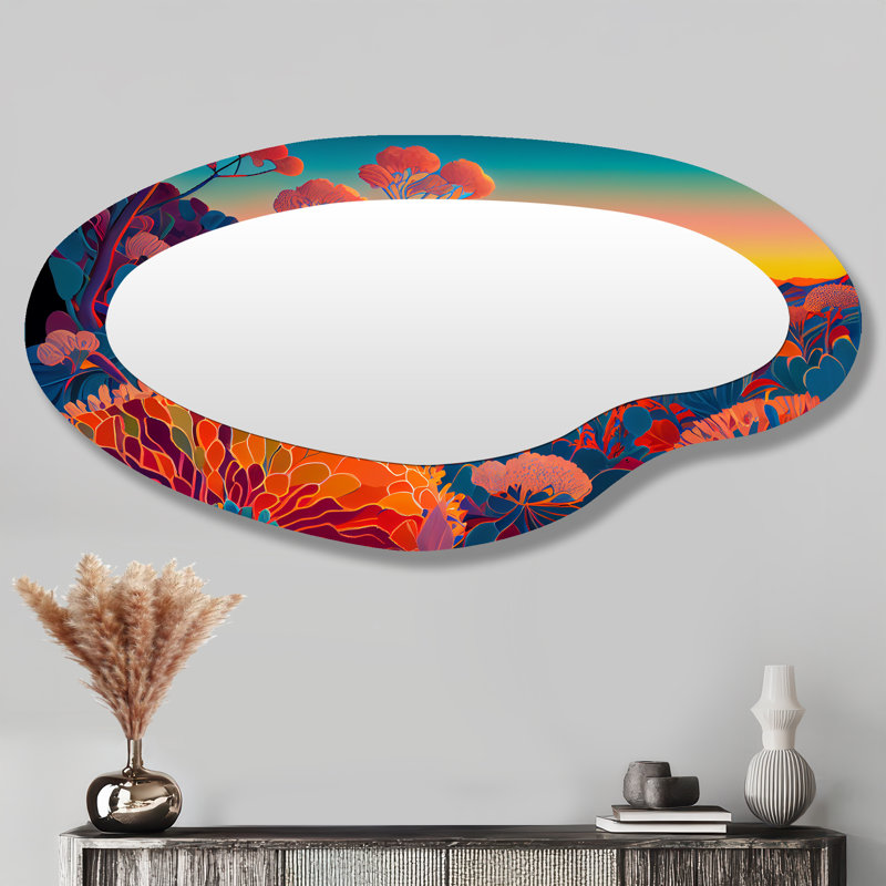 Miroir mural traditionnel asymétrique
