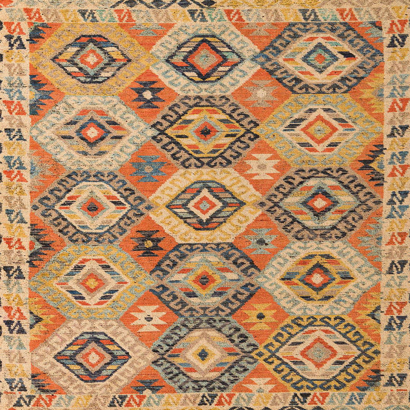 Abstract Indoor Rug, Square 7'