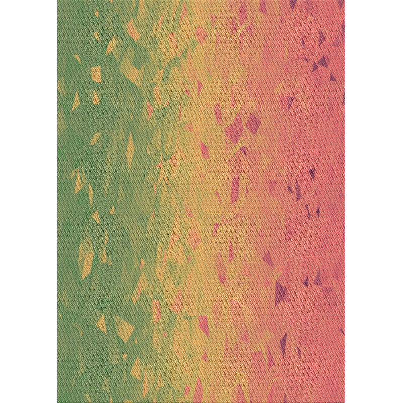 Tapis vert/jaune/rose à motifs Arlinda, Rectangle 2 pi x 3 pi