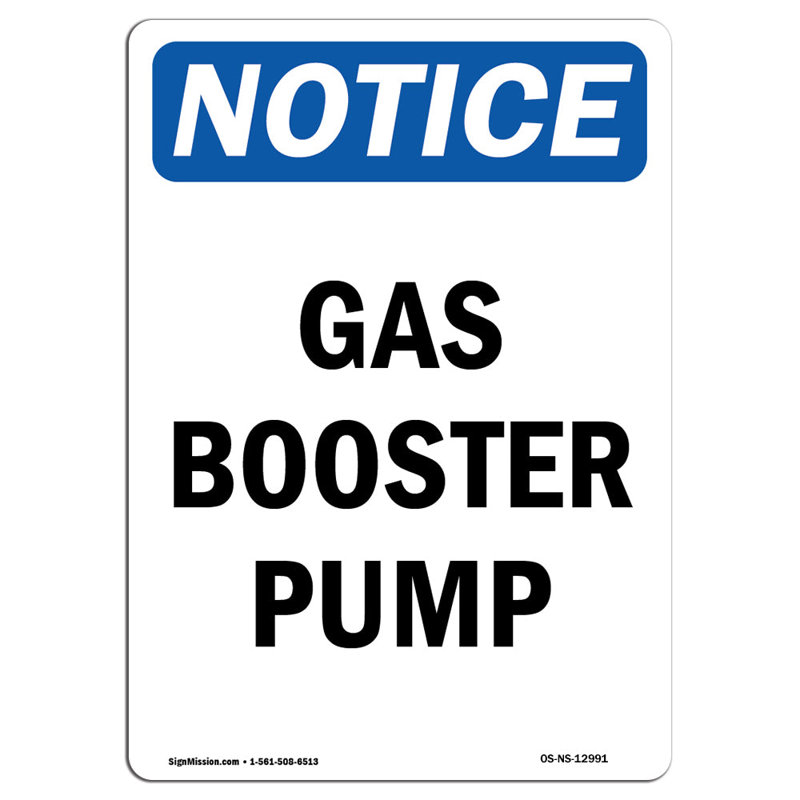 Gas Booster Pump Sign