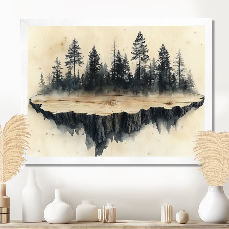 Gentree - Landscapes Canvas Art Print, H 30 po x l 40 po, Cadre photo blanc