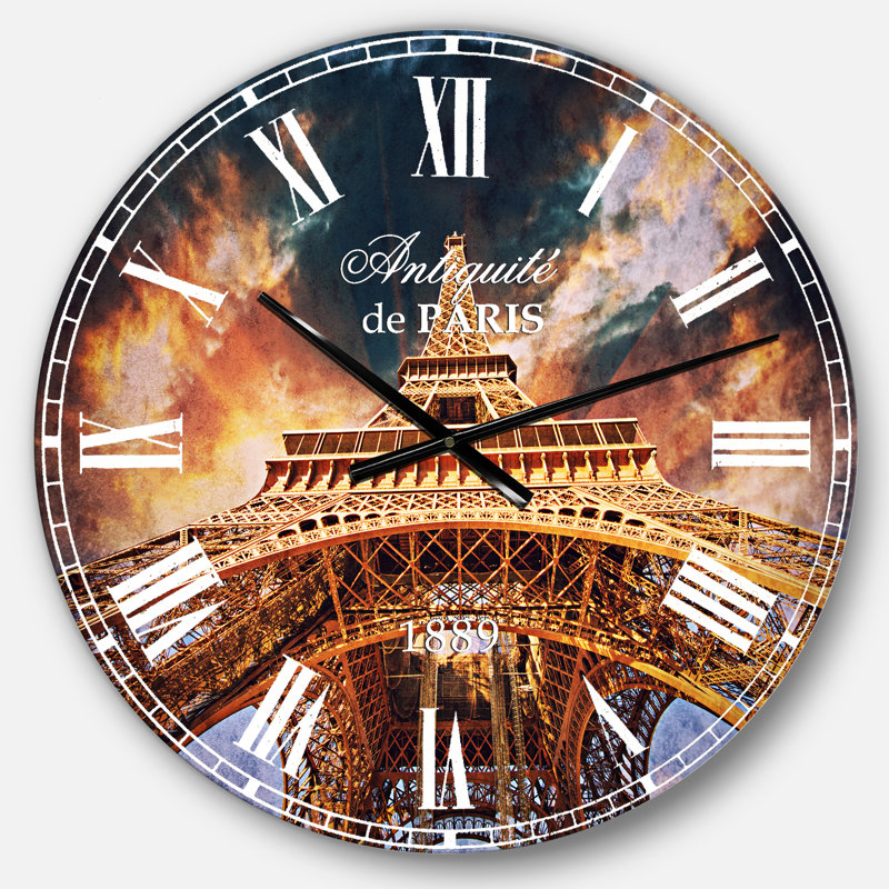 Horloge murale Paris Tour Eiffel, Grand