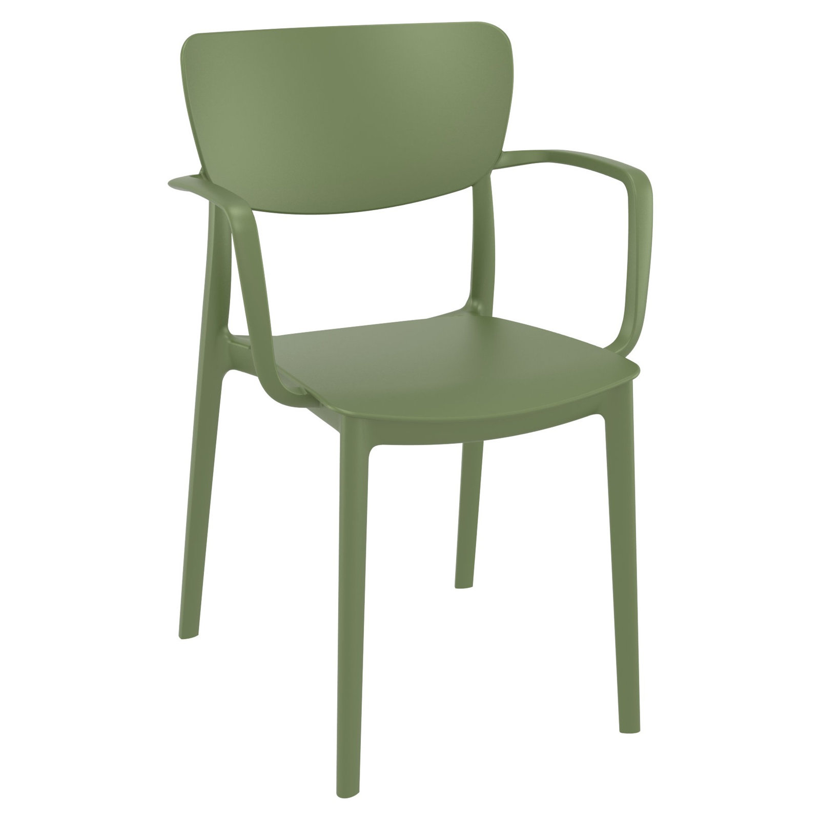 Farrah 47" Patio Dining Set, White/Olive Green