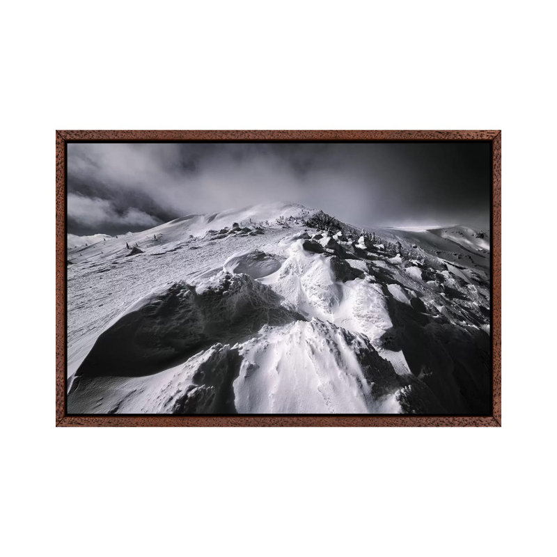 Winter In Japan VI by Daisuke Uematsu - Print on Canvas, Classic Brown Wood Framed, 66.04cm H x 101.6cm W x 3.81cm D